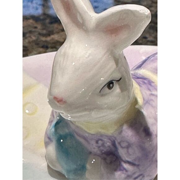 Set of 2 ceramic easter egg plates - Picture 7 of 7